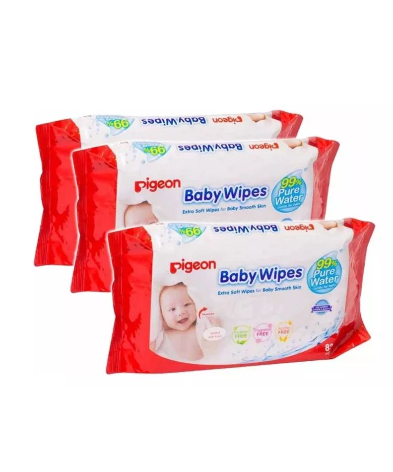 Toallitas Húmedas Wipes Bebe 99% Agua Pura Pack 3 X 82 uds-1