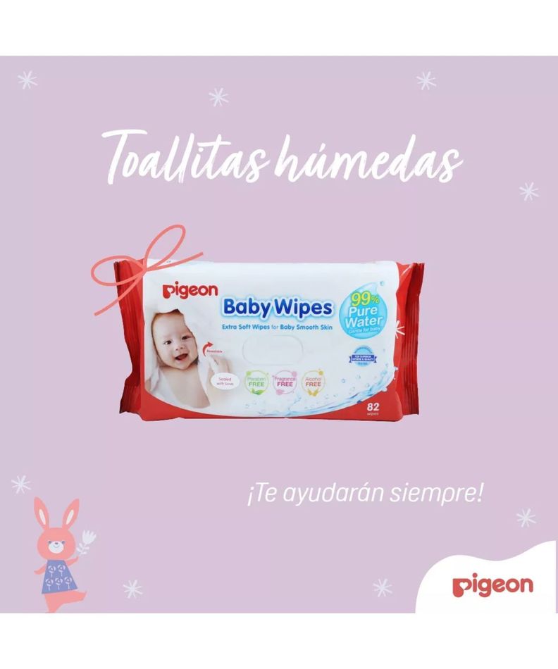 Toallitas Húmedas Wipes Bebe 99% Agua Pura Pack 3 X 82 uds-3