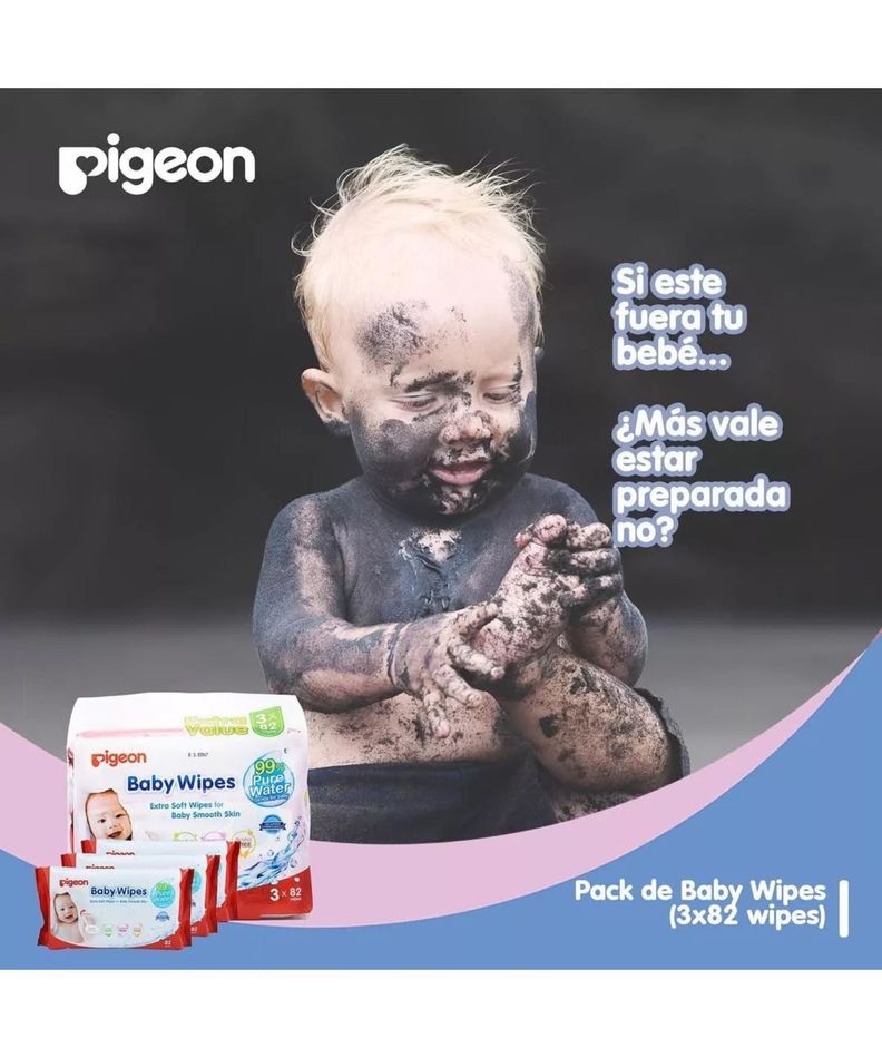 Toallitas Húmedas Wipes Bebe 99% Agua Pura Pack 3 X 82 uds-6