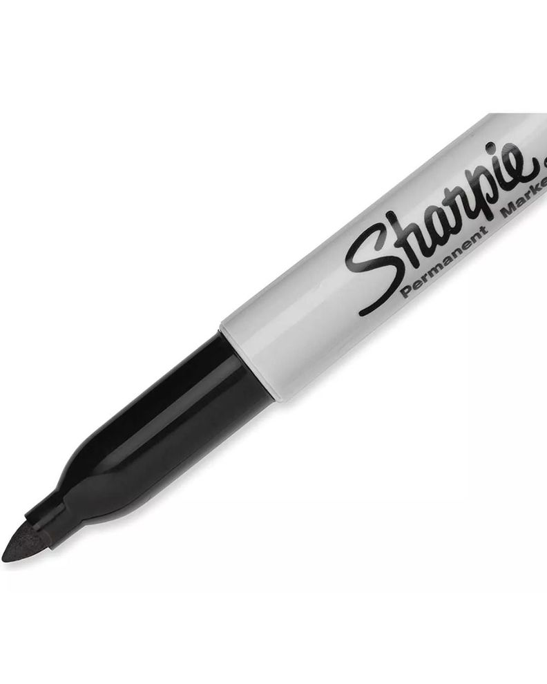 Marcador Permanente Sharpie Plumon Punta Fina Negro Caja X14-1