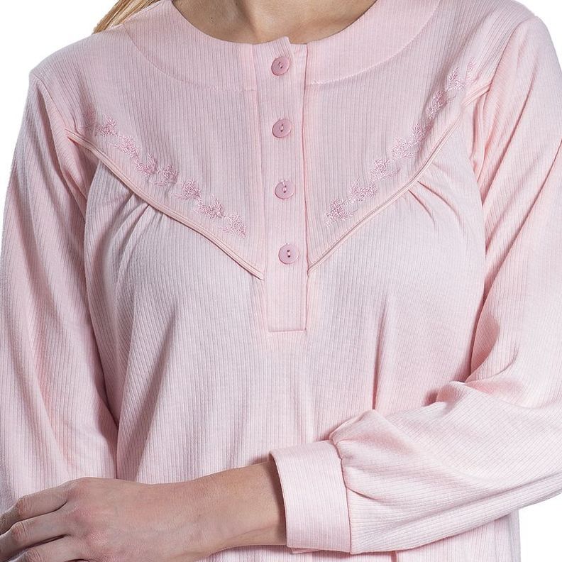 Camisa algodón acanalado estampado rosa Art 241111-1