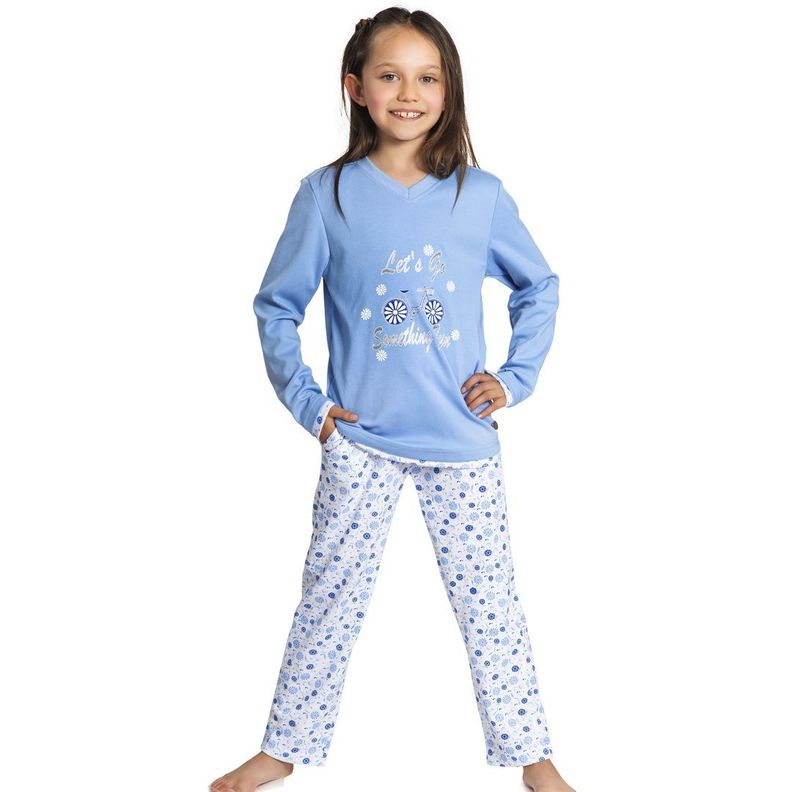 Pijama Mon Amour algodón 21654P Celeste-0