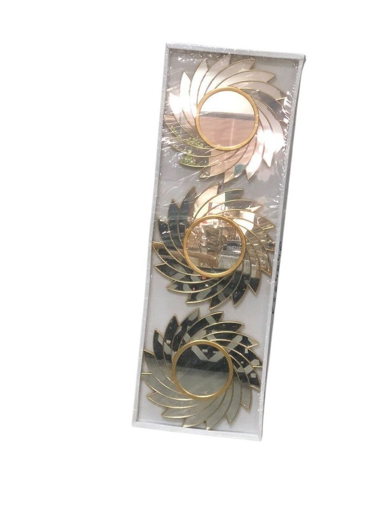 Set de espejos redondos decorativos tipo Rayo Dorado