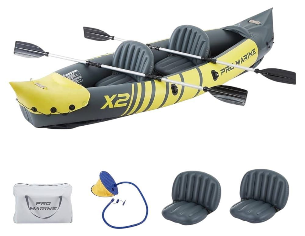KAYAK PROMARINE PARA 2 PERSONAS GRIS-AMARILLO-0