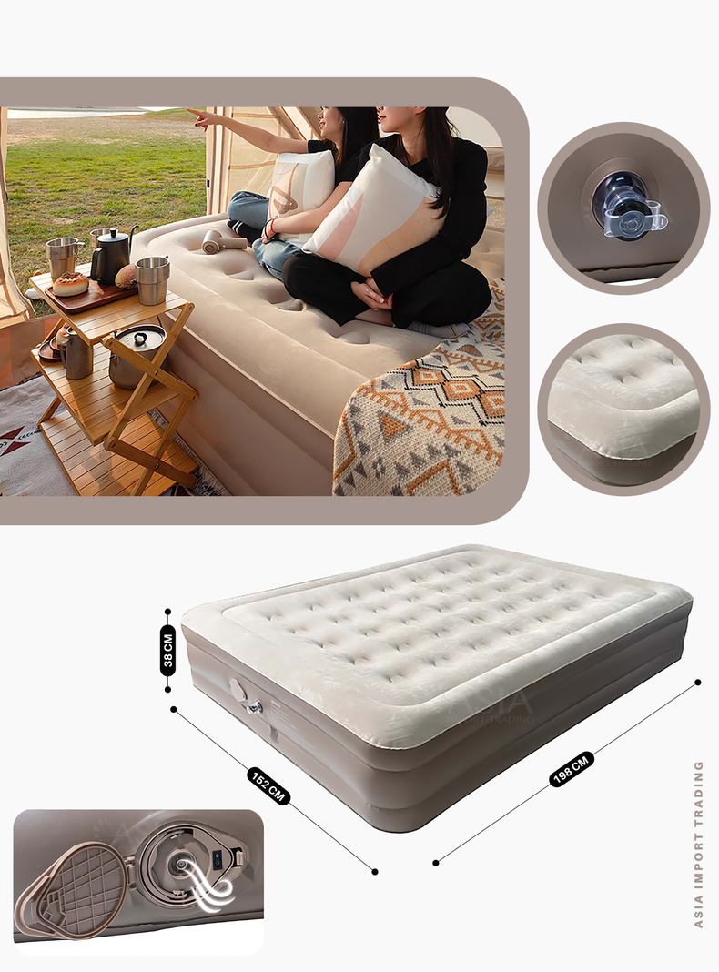 Cama Inflable 2 plazas con inflador incorporado-1