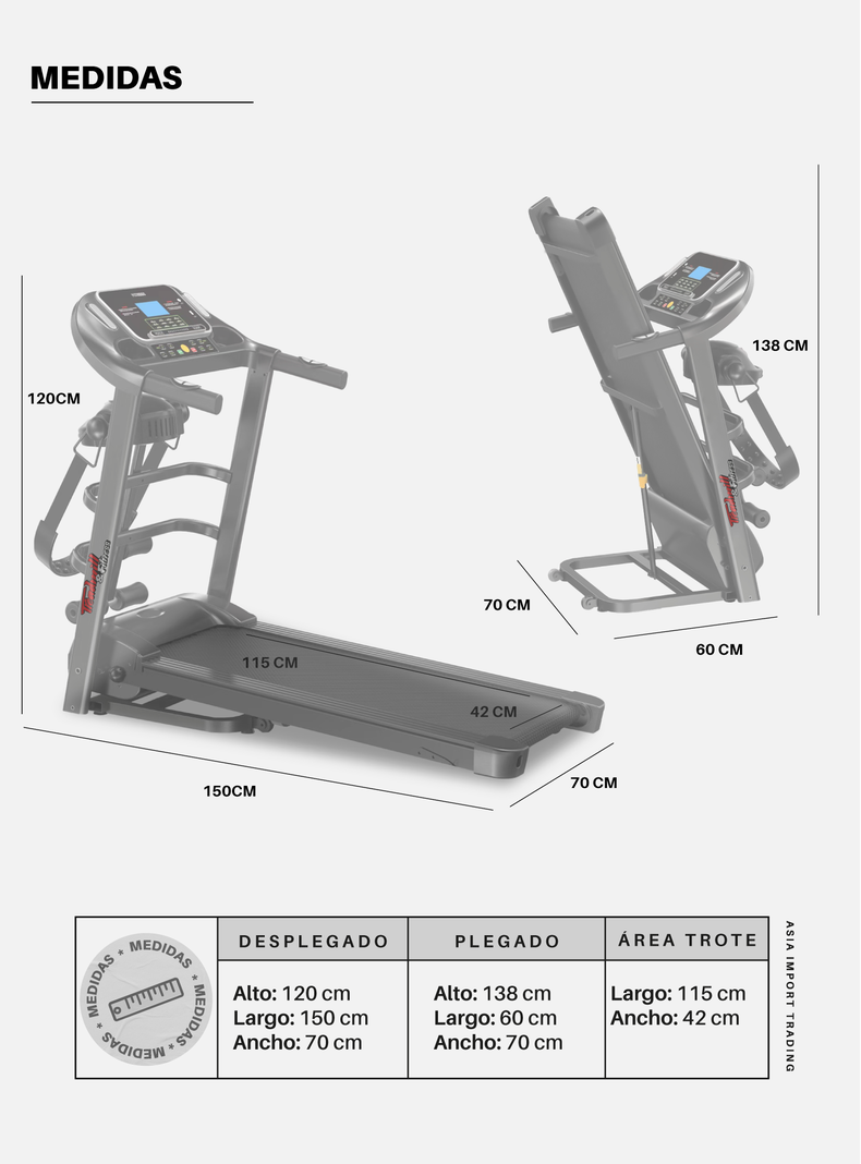 Trotadora Multifuncional Treadmill T900-3