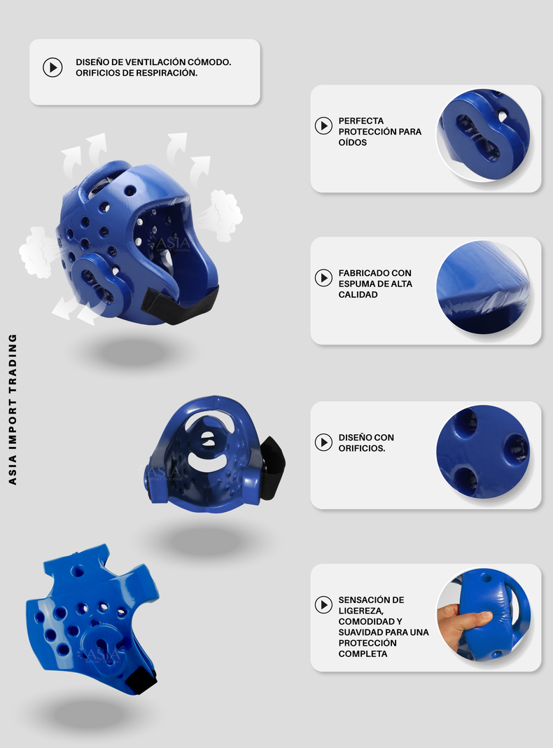Casco Boxeo Azul L-2