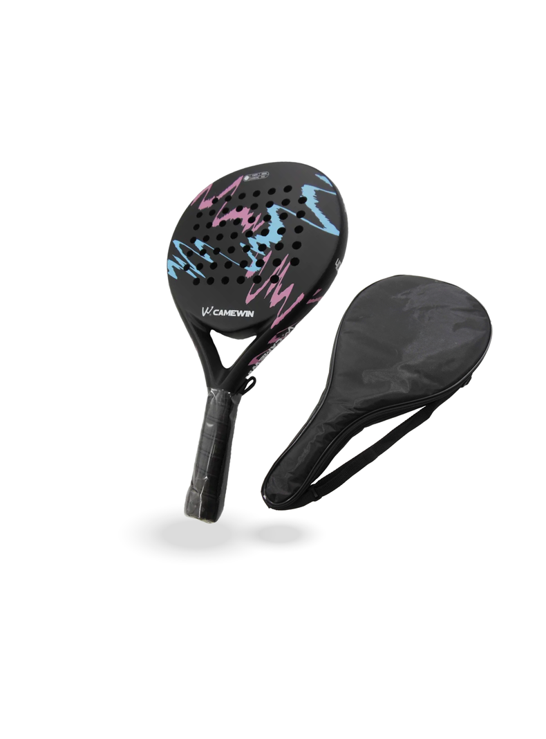 Pala de Padel 4018 Negra con Rosado-0