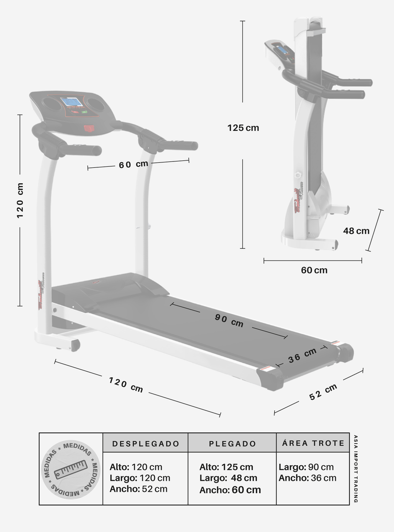 Trotadora TREADMILL II Blanca-3