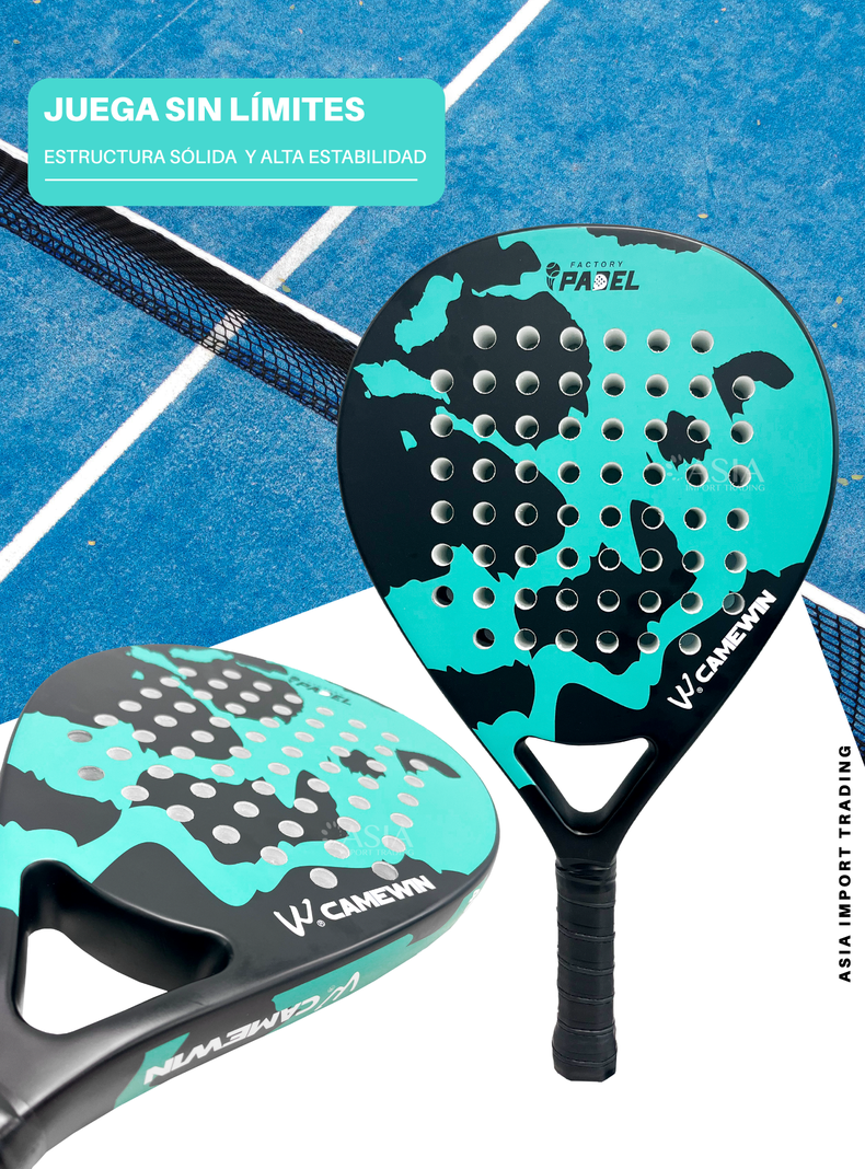 Pala de Padel 4018 Negra con Verde -1