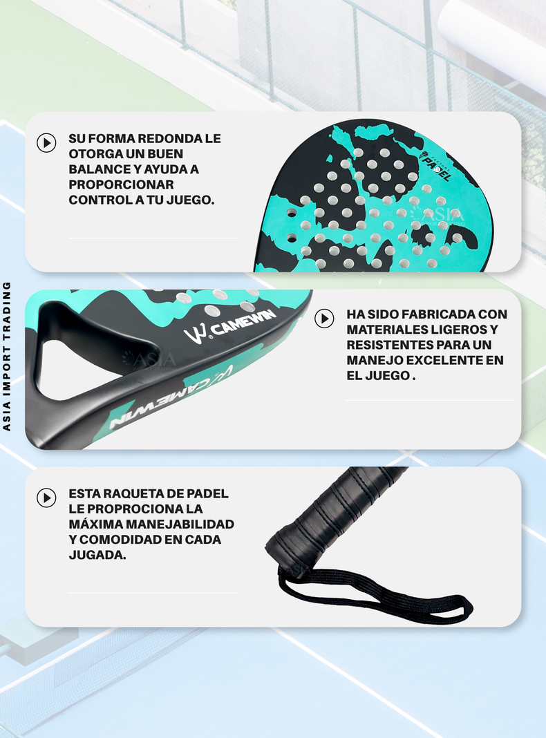 Pala de Padel 4018 Negra con Verde -2