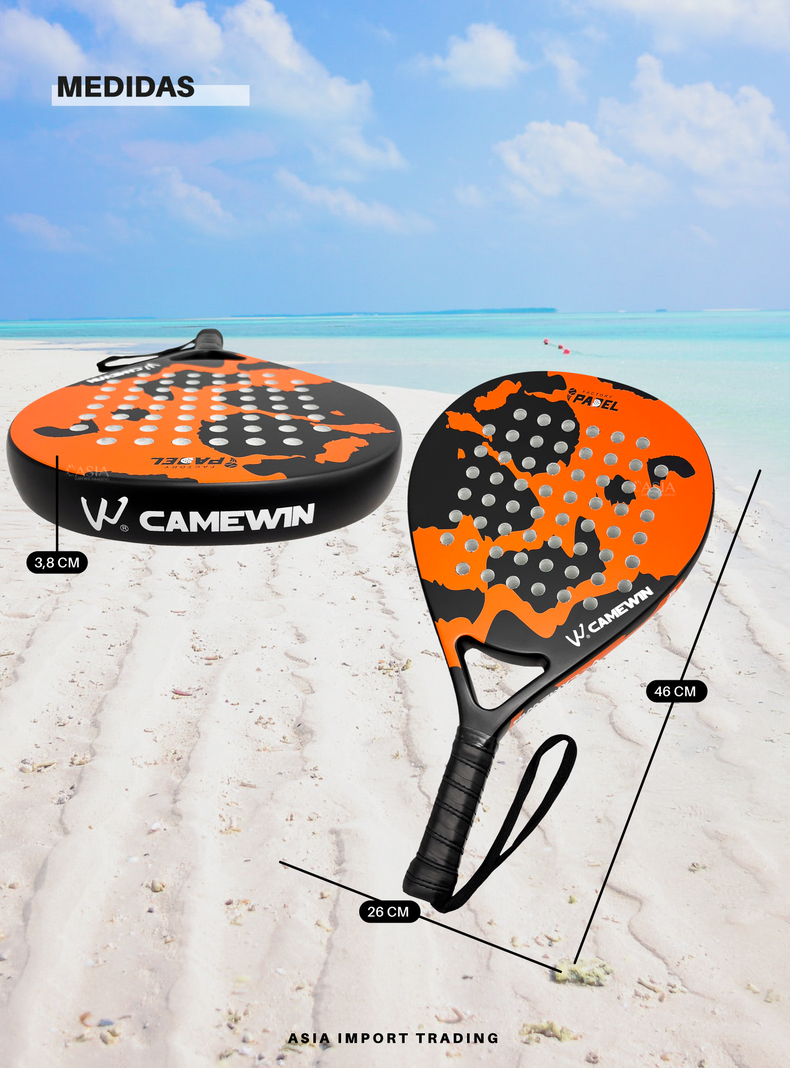 Pala de Padel Naranjo con Negro Modelo 4003-3