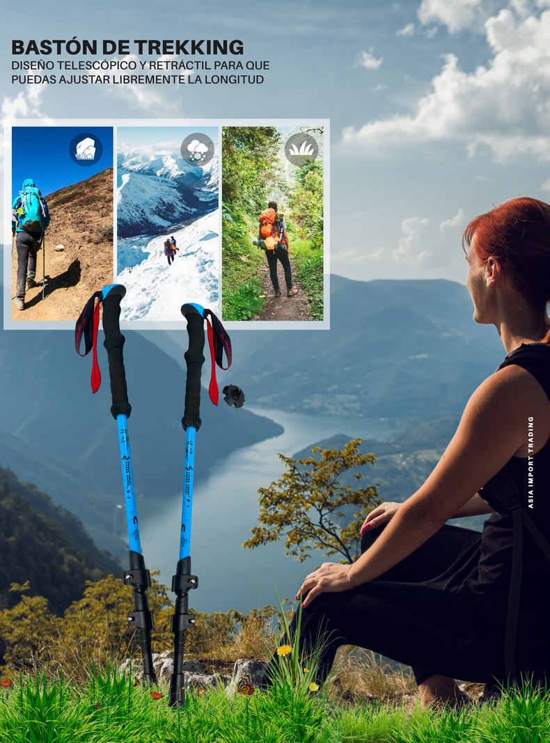 Baston de Trekking Celeste-1