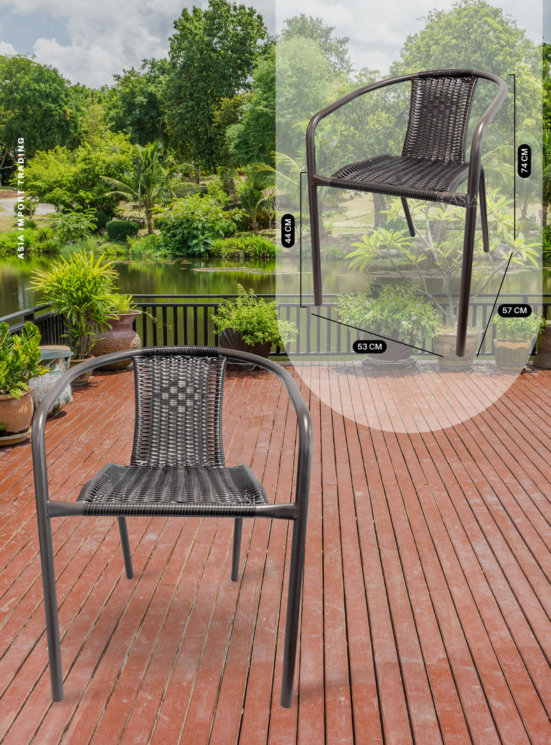 Silla de Terraza estilo Rattan-3