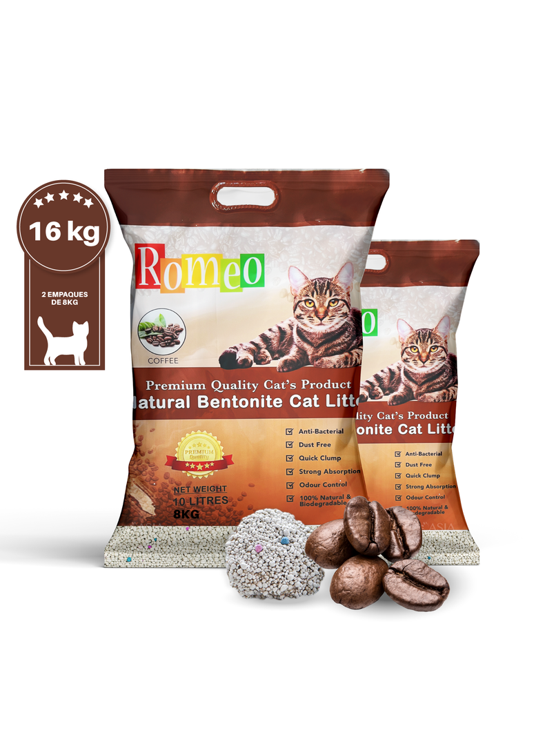 Arena Absorbente para gatos aroma Café 16k-1