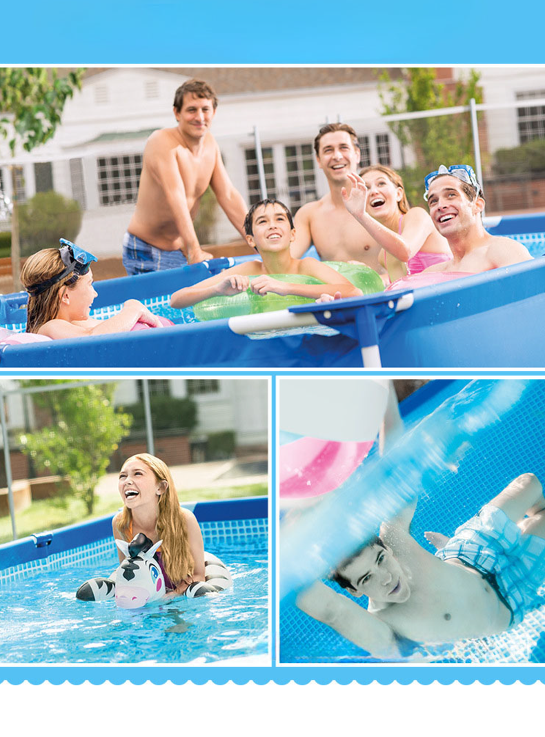 Piscina Estructural Rectangular Intex 2,2m x 1,5m x 0,60m 1.662 Lt-2