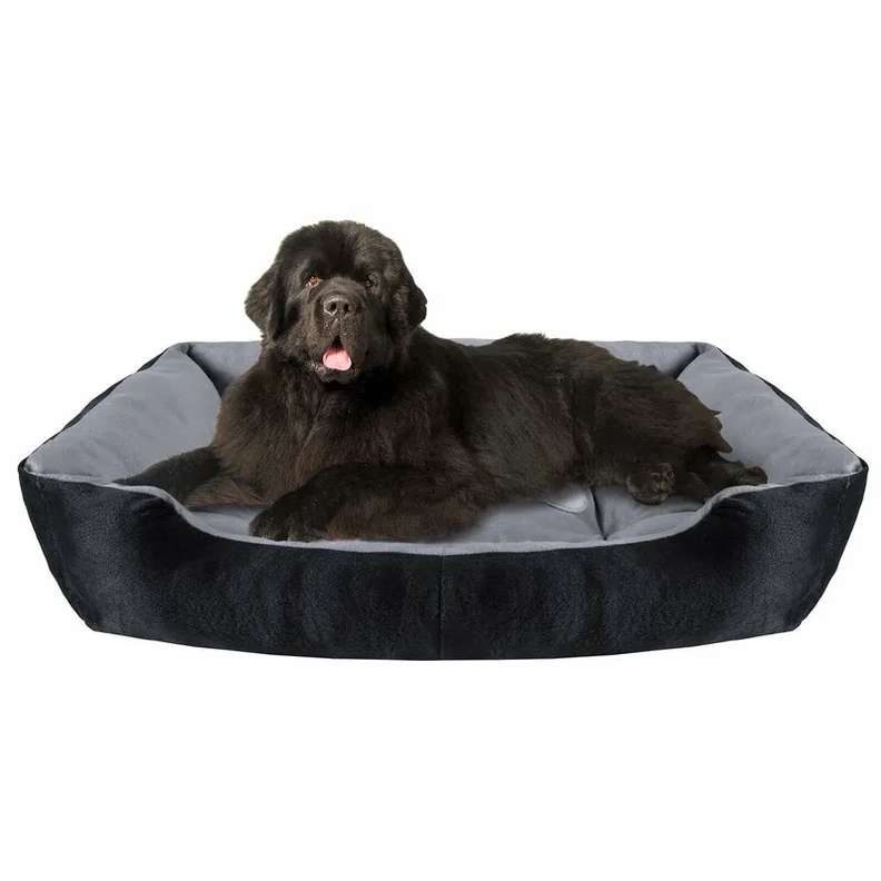 Cama Ortopédica para Perros 70x55cm Negro-gris-1
