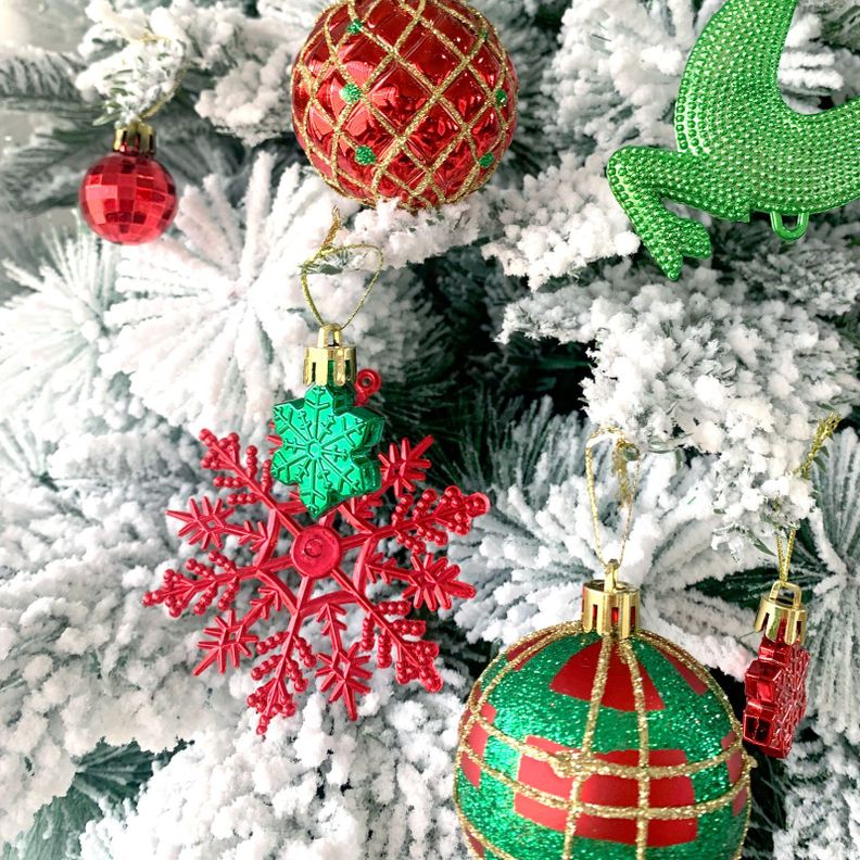 Set de Adornos Navideños de 40 Piezas Rojo-Verde-5