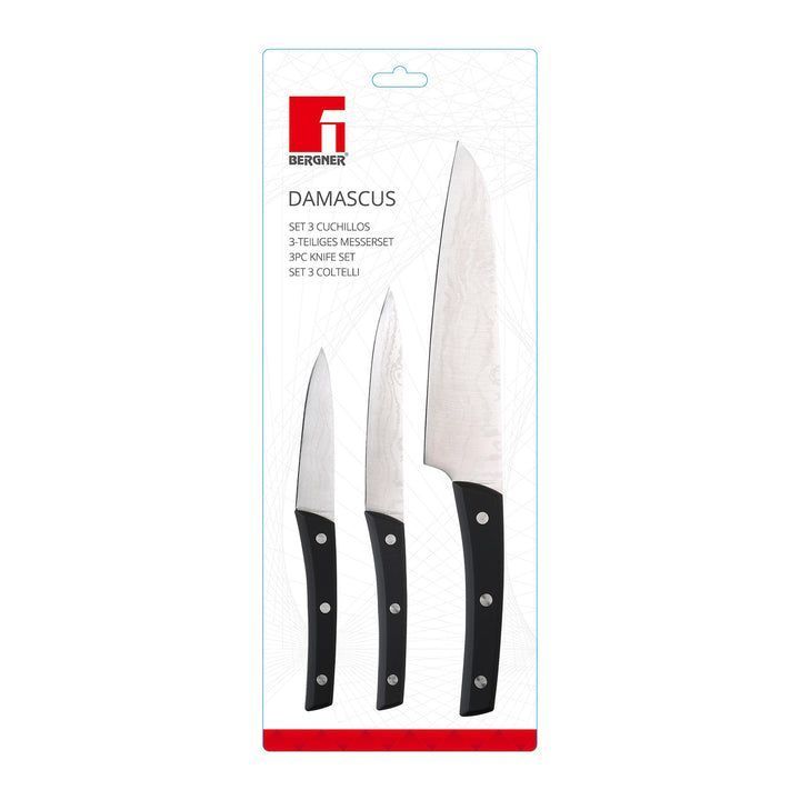 Set 3 Piezas Cuchillos Acero Inoxidable Damascus-0