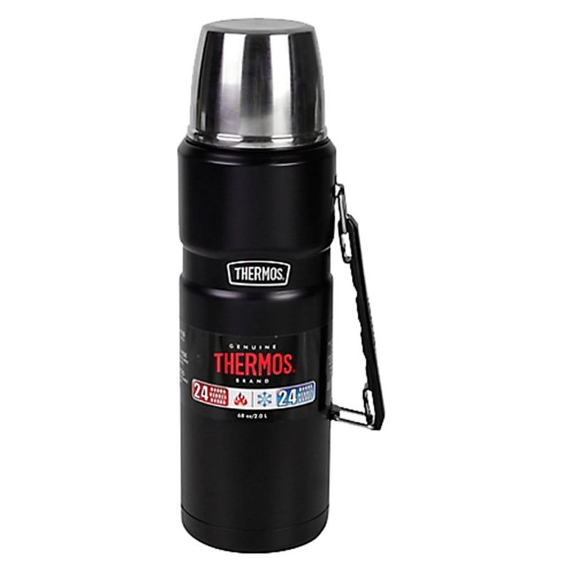 Termo Líquido Thermos King 2.0L Acero Inoxidable Negro-3