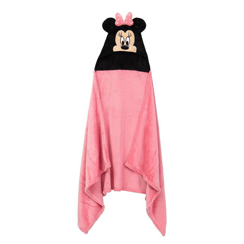 Manta Infantil Capucha 3D Minnie-0