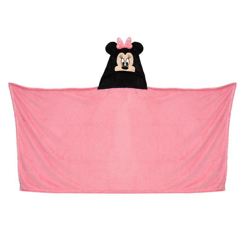 Manta Infantil Capucha 3D Minnie-1