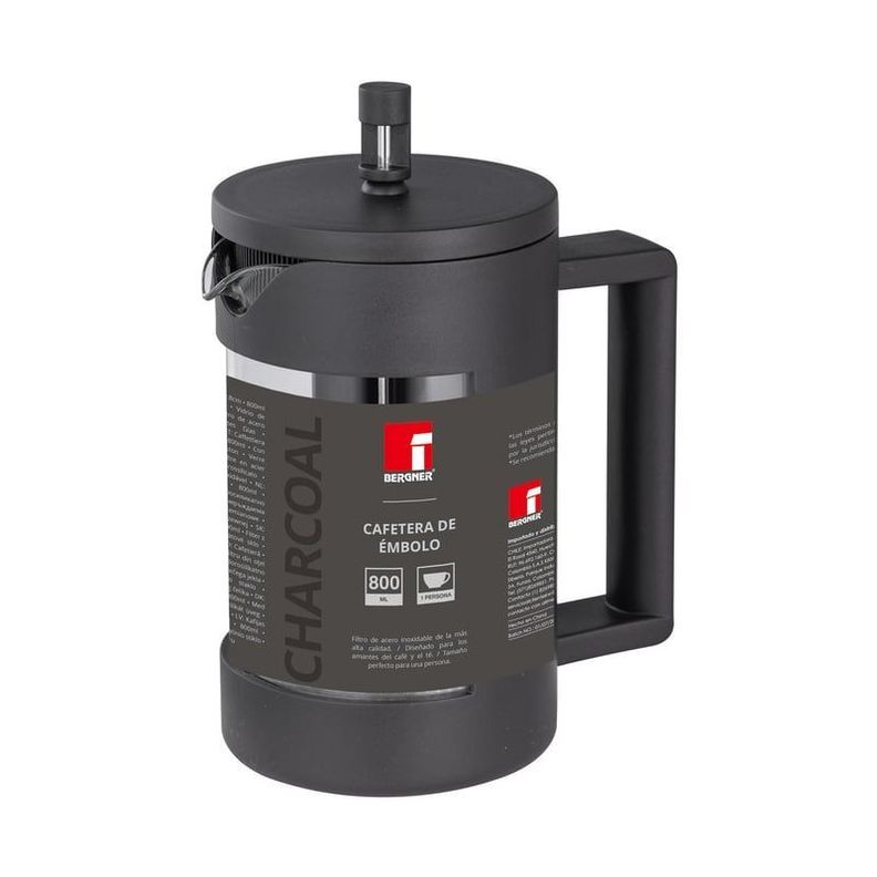 Cafetera Embolo Boro Charcoal 800 ML-1