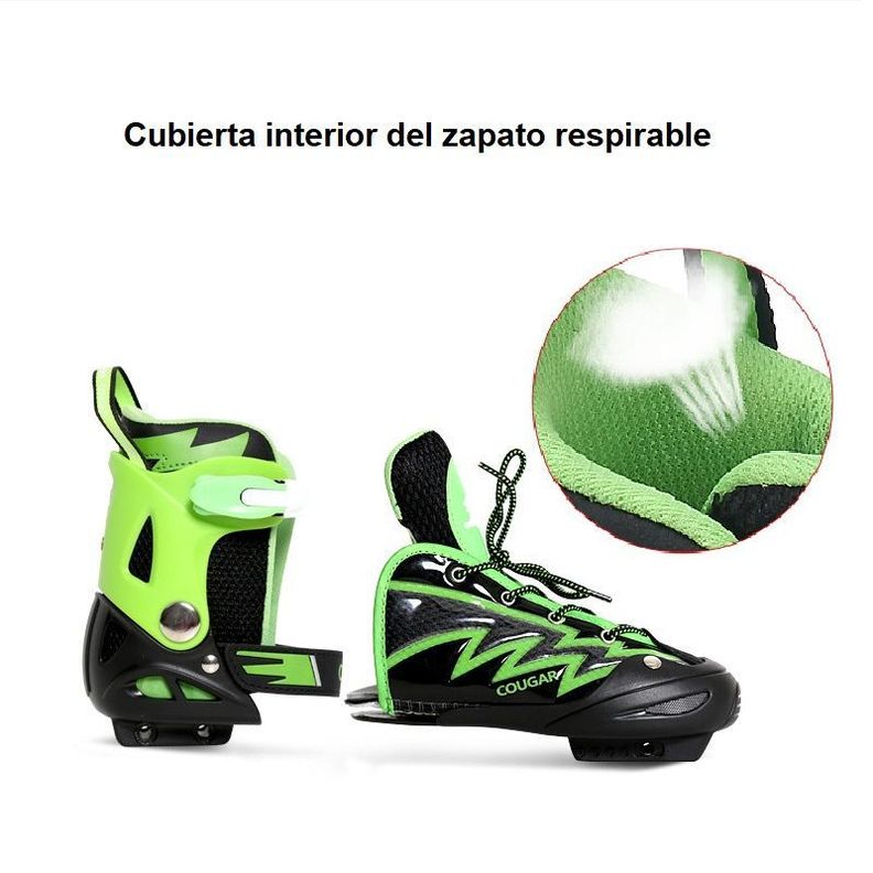 Patines LED Roller + Accesorios Rosado-4