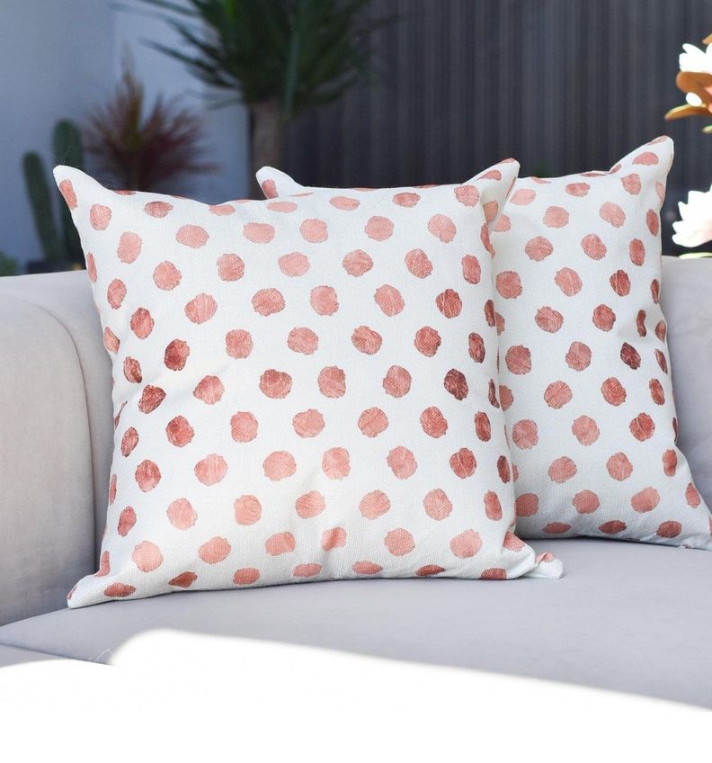 Funda Cojin Moderno Urbano Poliéster 45x45cm Múltiples Diseños Rosado Glam-1