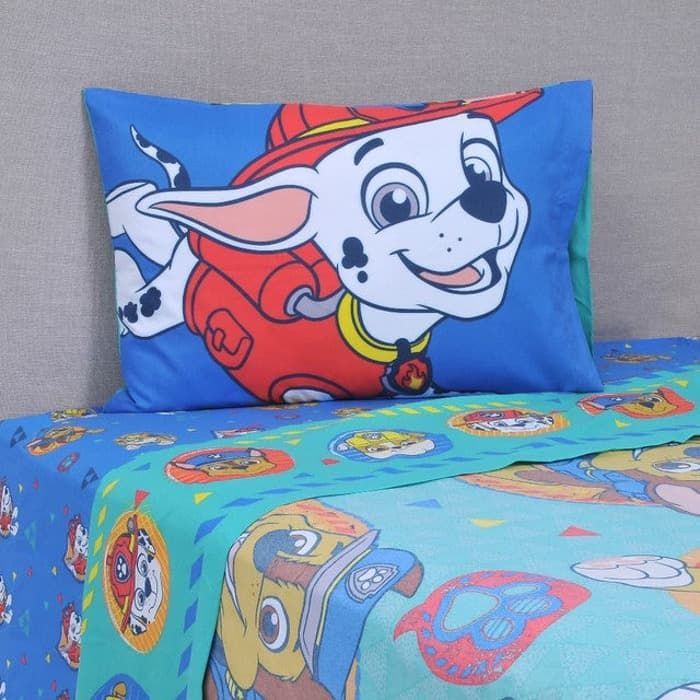 Sábana 1.5 Plazas Microfibra Paw Patrol Niño Triángulo-2