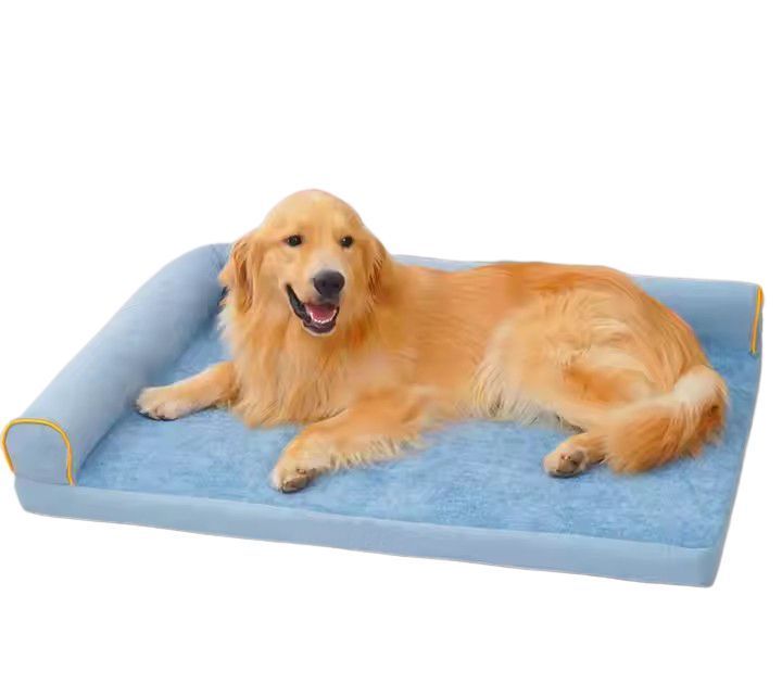 Cama Colchón Ortopédico para Perros 80x60cm Azul-0