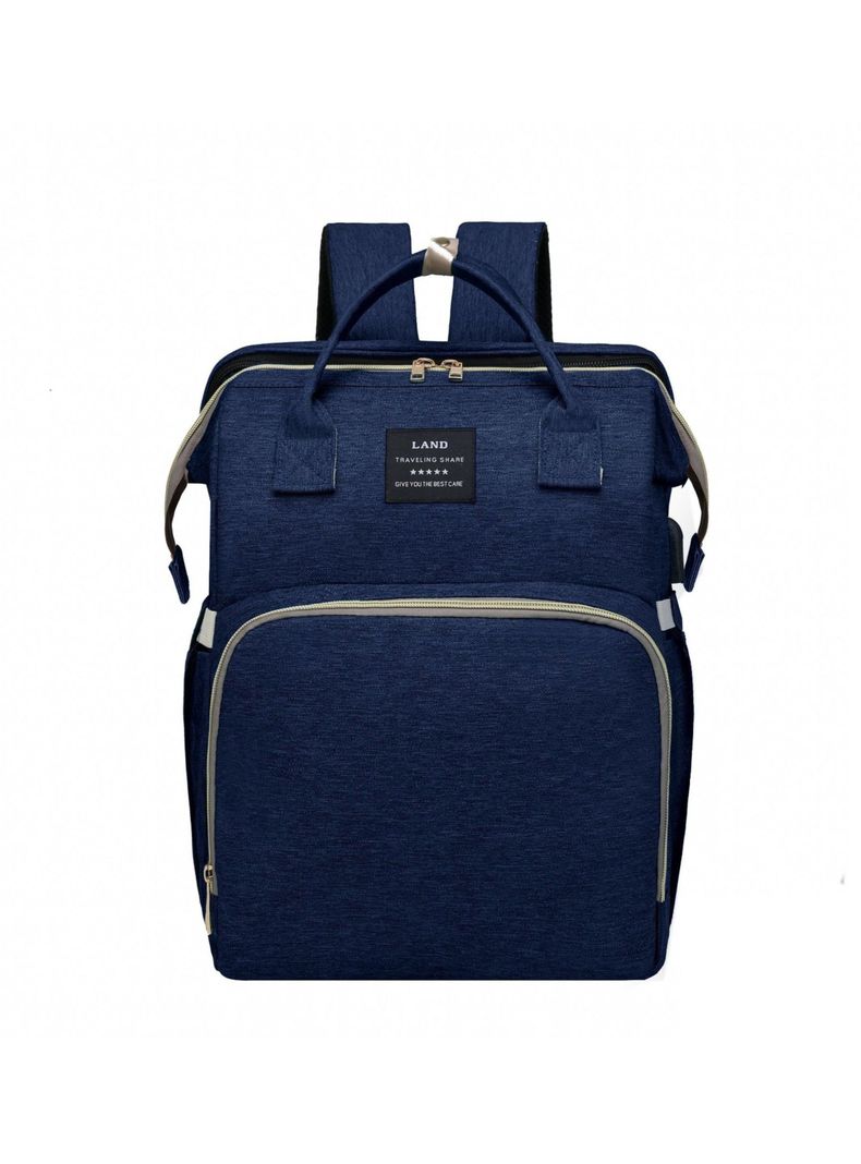 Mochila Maternal Bebe Plegable Azul-0
