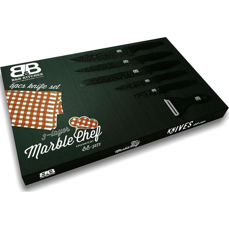 Set 5 Cuchillos de Cocina + pelador B&B Kitchen BB-5072-1