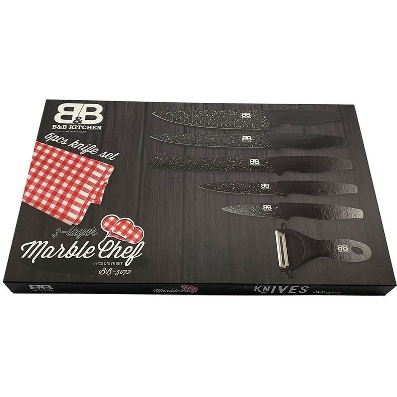 Set 5 Cuchillos de Cocina + pelador B&B Kitchen BB-5072-2