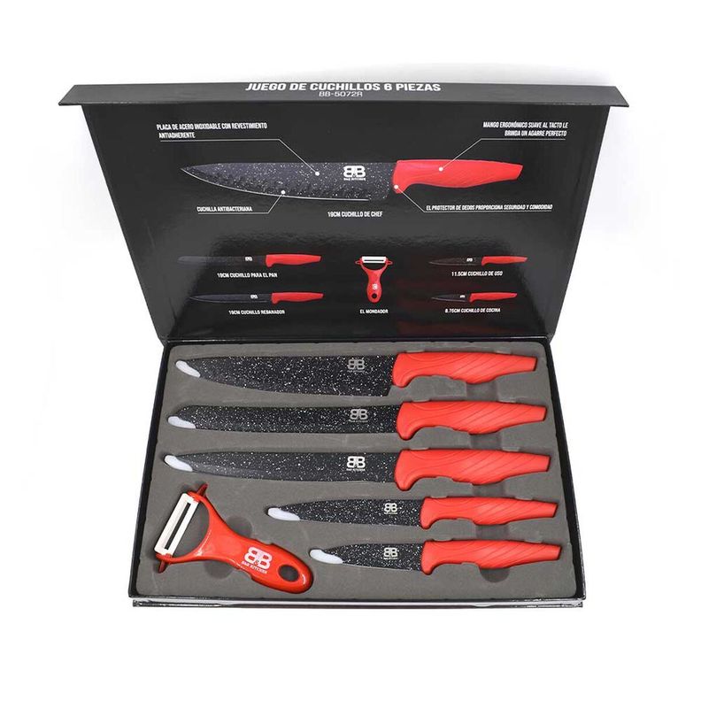 Set 5 Cuchillos de Cocina + pelador B&B Kitchen BB-5072-4
