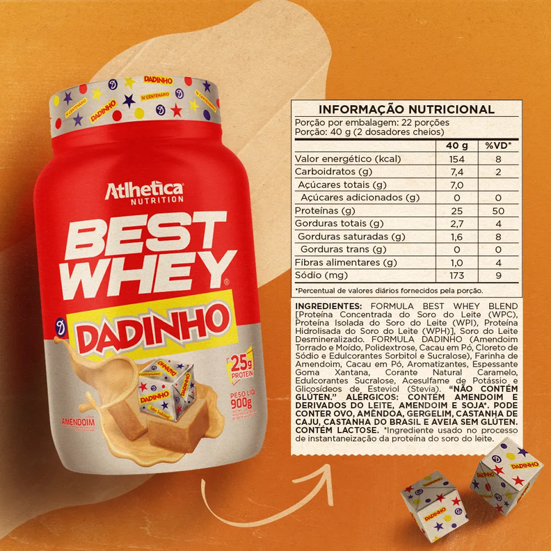 PROTEÍNA BEST WHEY - 2 LIBRAS - DADINHO-1