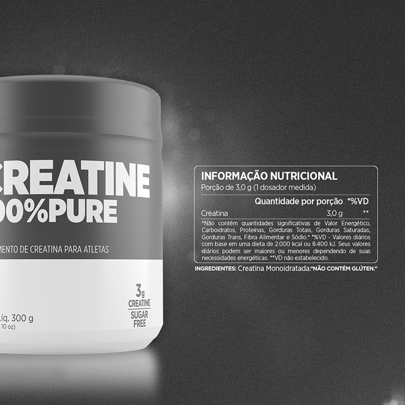 100% PURE CREATINA MONOHIDRATADA - 300 GRS - ATLHETICA NUTRITION-1