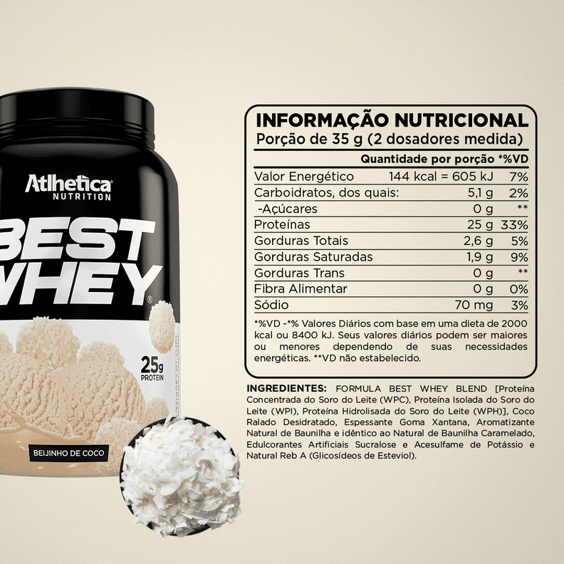 PROTEÍNA BEST WHEY - 2 LIBRAS - BEIJINHO DE COCO-1