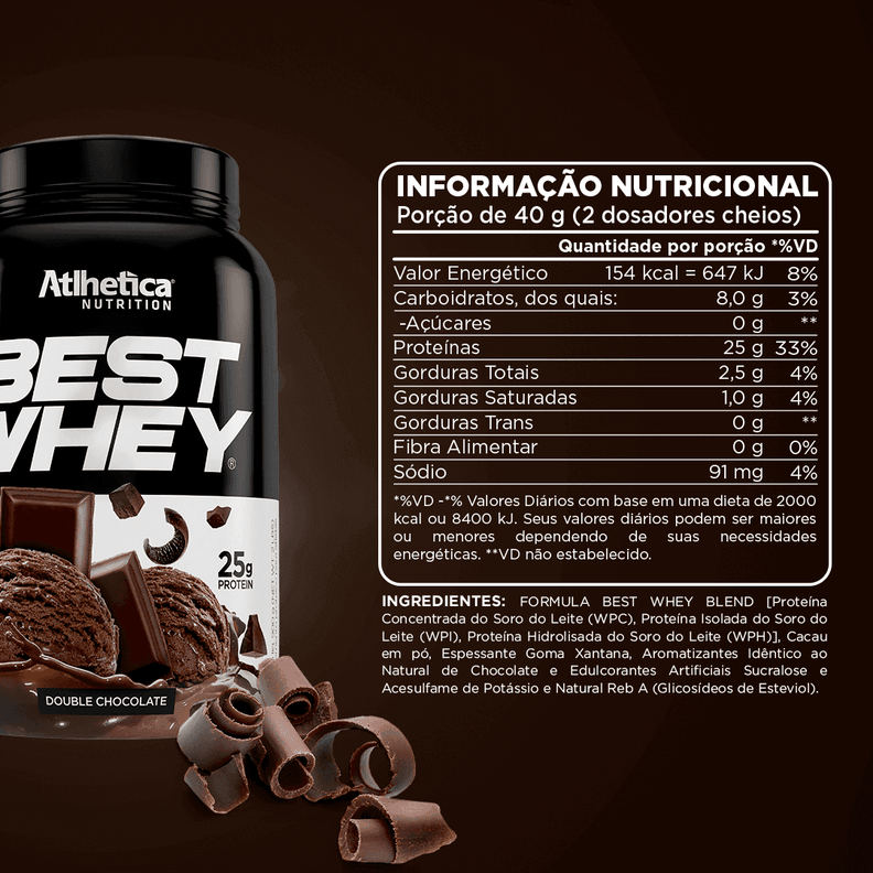 PROTEÍNA BEST WHEY - 2 LIBRAS - DOBLE CHOCOLATE-1