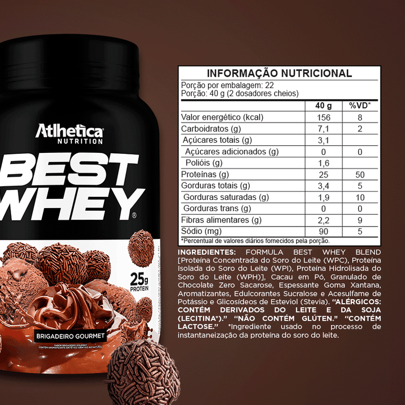 PROTEÍNA BEST WHEY - 2 LIBRAS - BRIGADEIRO GOURMET-1