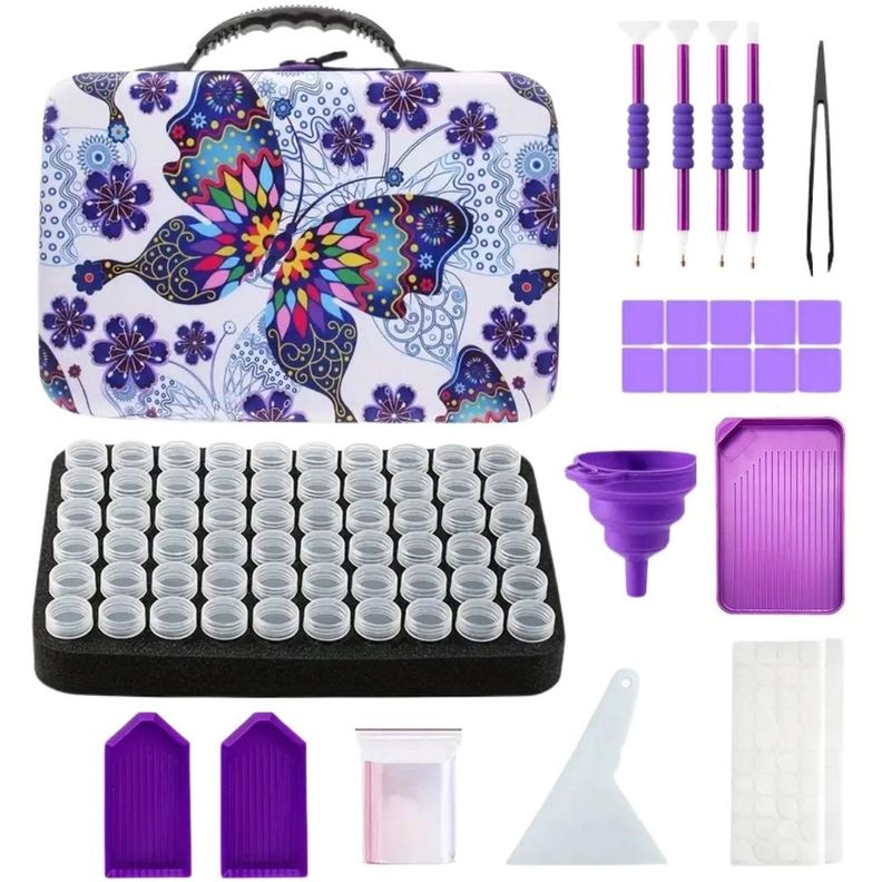 Maleta Diamond Painting 60 piezas + Herramientas-0