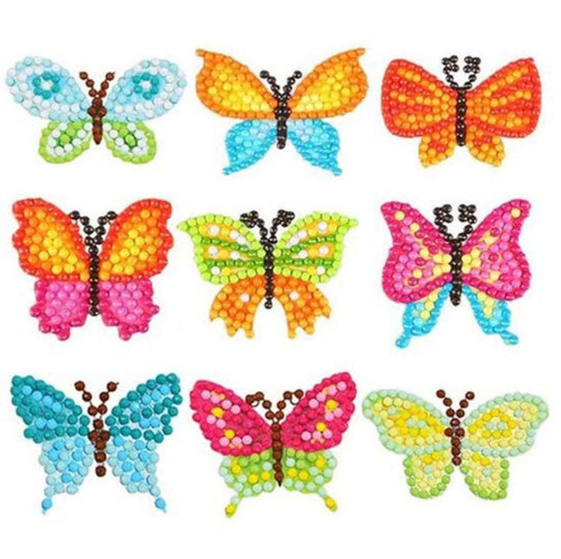 Kit Sticker pintura diamantes - Mariposas