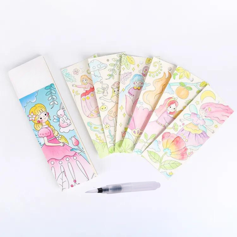 Libro de acuarela para colorear de bolsillo - Princesas-0