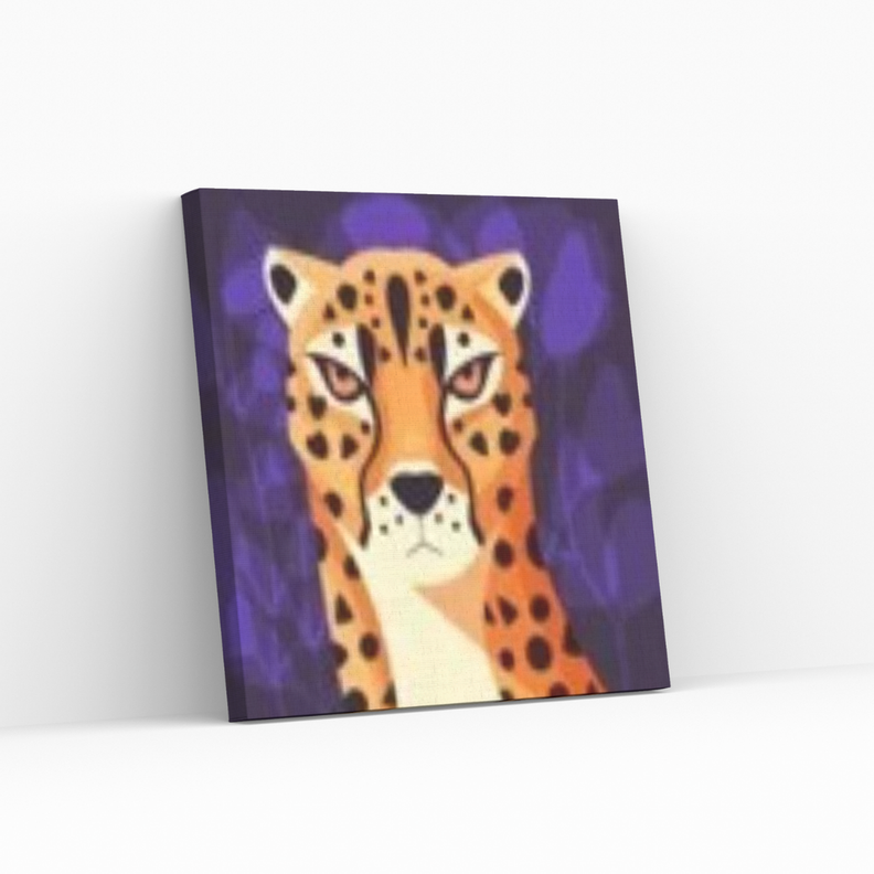 Diamond Painting en bastidor 30x30cm Guepardo Nocturno-0