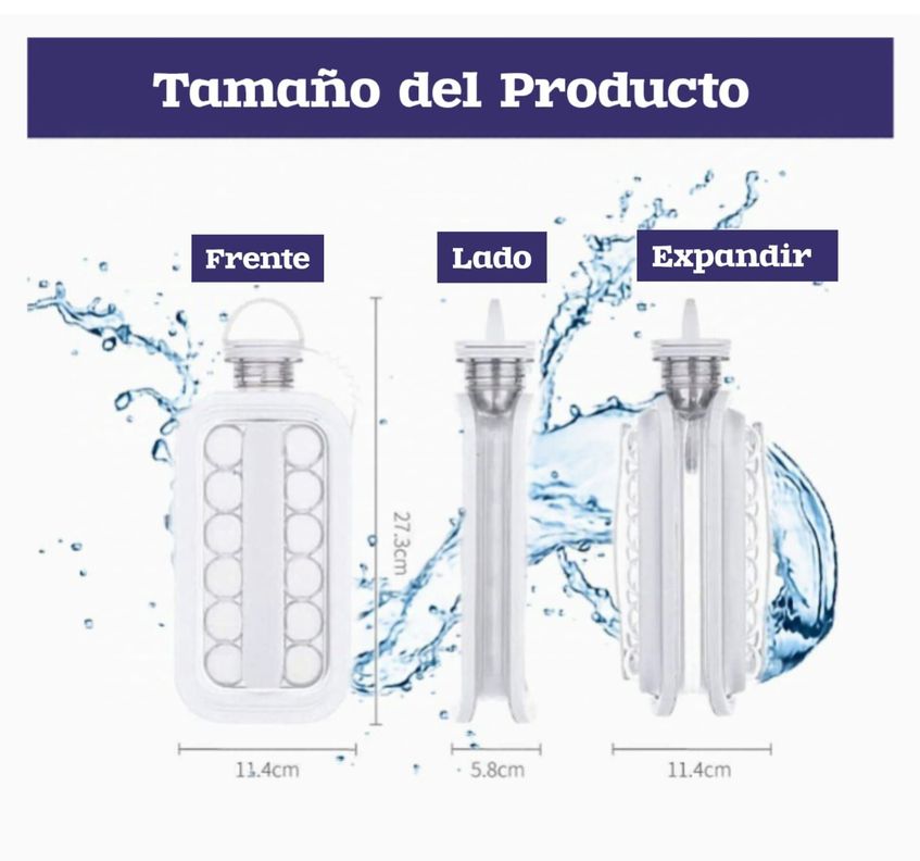 MOLDE HIELO EXPANDIBLE FORMA BOTELLA ESFERAS BOLAS HIELO-3