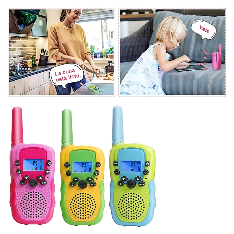 SET DE 3 WALKIE TALKIES PARA NIÑOS-6
