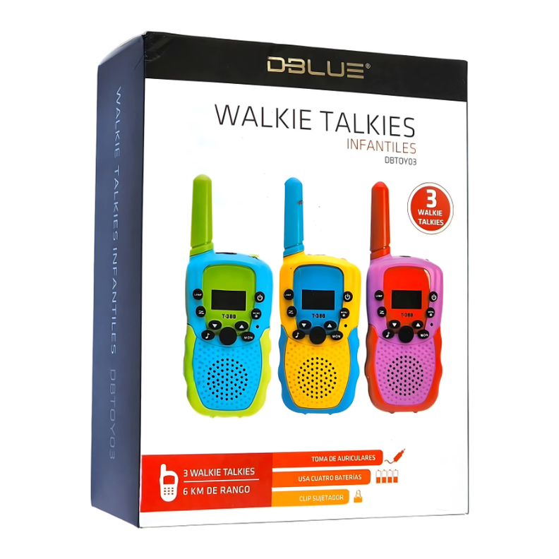 SET DE 3 WALKIE TALKIES PARA NIÑOS-7