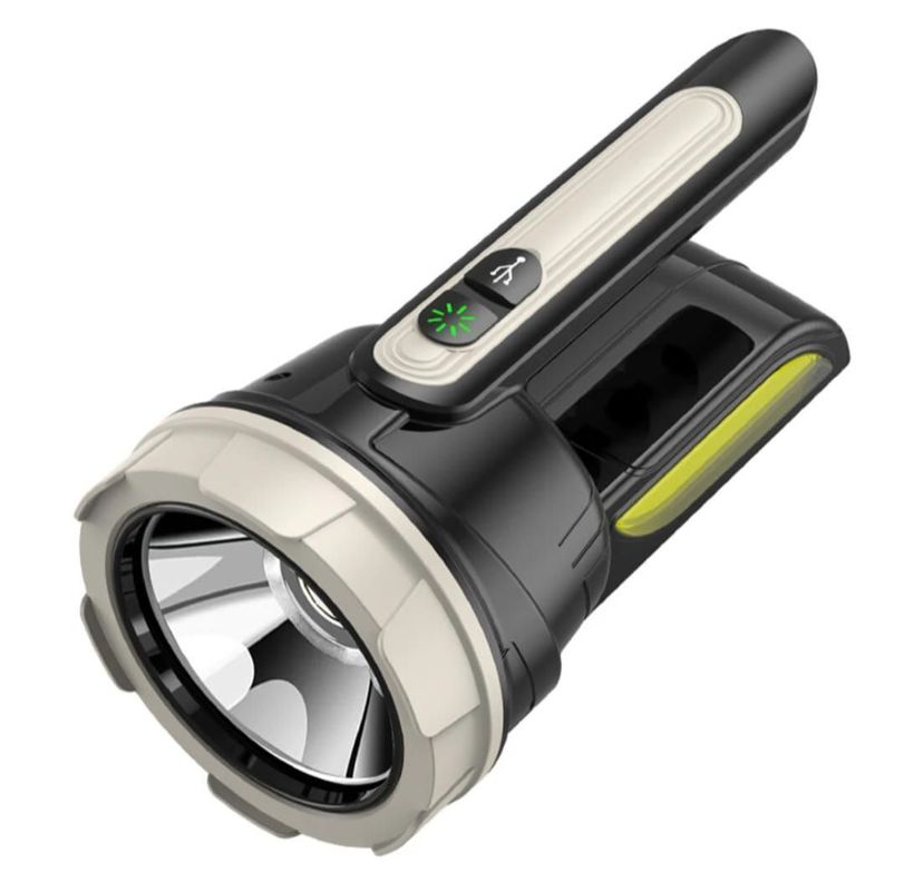 LINTERNA POTENTE BRILLO LED RECARGABLE MULTIUSOS LUZ LATERAL-1