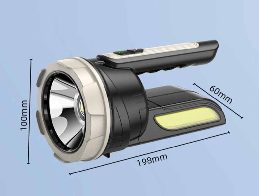 LINTERNA POTENTE BRILLO LED RECARGABLE MULTIUSOS LUZ LATERAL-2