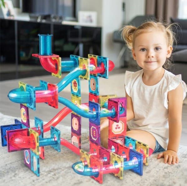 BLOQUES DE CONSTRUCCIÓN MAGNÉTICOS 3D LUMINOSA 125 PIEZAS-6